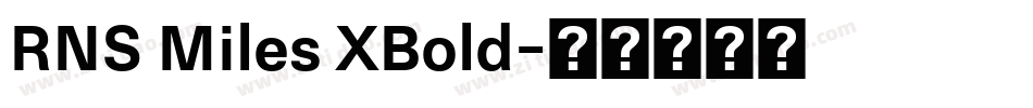RNS Miles XBold字体转换